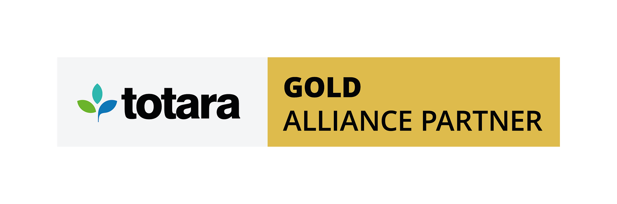 Totara Alliance Partner Status Logo Landscape Gold